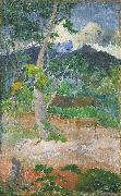 Paul Gauguin Landscape with a Horse oil painting artist